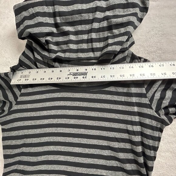 Synergy Womens Organic Cotton Striped Long Sleeve Cowl Neck Tunic Top Medium - Picture 6 of 8